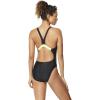 imageSpeedo Womens Swimsuit One Piece Creora Highclo Quantum Splice High Cut SolidMdGreen Glow