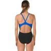 imageSpeedo Womens Swimsuit One Piece Power Plus Drill Back Solid Adult Team ColorsDiscontinuedBlackSapphire