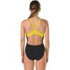 imageSpeedo Womens Swimsuit One Piece Power Plus Drill Back Solid Adult Team ColorsDiscontinuedBlackYellow