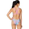 imageSpeedo womens Colorblock One Back 1pcFlamingo Dot