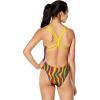 imageSpeedo womens Colorblock One Back 1pcRainbow Tide