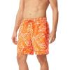 imageSpeedo Mens Swim Trunk Mid Length Travel Well PrintedDiscontinuedElectric Orange