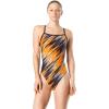 imageSpeedo Womens Swimsuit One Piece Powerflex Flyback Striped Adult Team ColorsReigning Speedo Orange