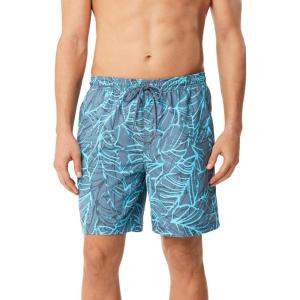 imageSpeedo Mens Swim Trunk Mid Length Travel Well PrintedDiscontinuedDeep Steel