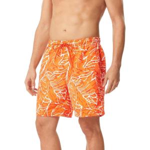 imageSpeedo Mens Swim Trunk Mid Length Travel Well PrintedDiscontinuedElectric Orange