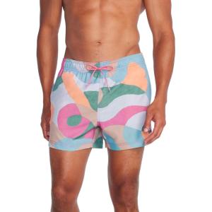 imageSpeedo Mens Swim Trunk Short Length Redondo StripedCurly Queue