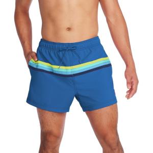 imageSpeedo Mens Swim Trunk Short Length Redondo StripedHorizontal Arctic Glass