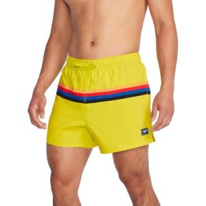 imageSpeedo Mens Swim Trunk Short Length Redondo StripedHorizontal Bitterlime