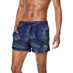 imageSpeedo Mens Swim Trunk Short Length Redondo StripedStarry NavyGreen