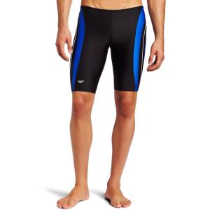 imageSpeedo Mens Swimsuit Jammer Xtra Life Rapid Splice  Manufacturer DiscontinuedBlackBlue
