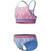 imageSpeedo Girls Swimsuit Two Piece Bikini SetWavy Stripe Periwinkle Blue