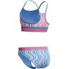 imageSpeedo Girls Swimsuit Two Piece Bikini SetWavy Stripe Periwinkle Blue