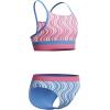 imageSpeedo Girls Swimsuit Two Piece Bikini SetWavy Stripe Periwinkle Blue