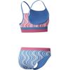 imageSpeedo Girls Swimsuit Two Piece Bikini SetWavy Stripe Periwinkle Blue