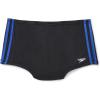 imageSpeedo Mens Poly Mesh Square Leg SwimsuitBlackBlue