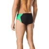 imageSpeedo Mens Poly Mesh Square Leg SwimsuitBlackGreen Spark
