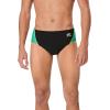 imageSpeedo Mens Poly Mesh Square Leg SwimsuitBlackGreen Splice