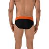 imageSpeedo Mens Poly Mesh Square Leg SwimsuitBlackOrange Splice