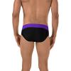 imageSpeedo Mens Poly Mesh Square Leg SwimsuitBlackPurple Splice