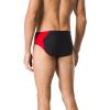imageSpeedo Mens Poly Mesh Square Leg SwimsuitBlackRed Spark