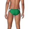 imageSpeedo Mens Poly Mesh Square Leg SwimsuitEdge BlackGreen