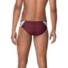 imageSpeedo Mens Poly Mesh Square Leg SwimsuitEdge BlackMaroon