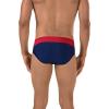 imageSpeedo Mens Poly Mesh Square Leg SwimsuitNavyRedWhite Splice