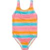 imageSpeedo Girls Swimsuit One Piece High Neck Strappy BackGradient Ombre