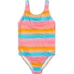 imageSpeedo Girls Swimsuit One Piece High Neck Strappy BackGradient Ombre