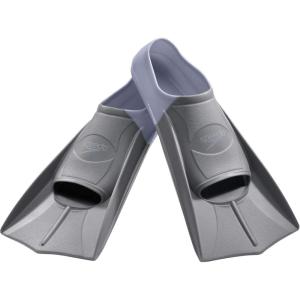 imageSpeedo UnisexAdult Swim Training Fins Rubber Short BladeWhiteGrey
