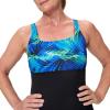 imageSpeedo Womens Endurance Color Top One Piece SwimsuitGlass Petal Anthracite