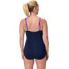imageSpeedo Womens Endurance Color Top One Piece SwimsuitGlass Petals Peacoat