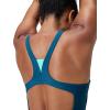 imageSpeedo Womens Swimsuit One Piece Hydraline Standard CutHigh Neck Dark Teal