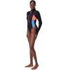 imageSpeedo Womens Swimsuit One Piece Hydraline Standard CutLS Zip Anthracite