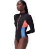 imageSpeedo Womens Swimsuit One Piece Hydraline Standard CutLS Zip Anthracite