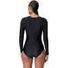 imageSpeedo Womens Swimsuit One Piece Hydraline Standard CutLS Zip Black