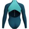 imageSpeedo Womens Swimsuit One Piece Hydraline Standard CutLS Zip Dark Teal