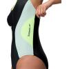 imageSpeedo Womens Swimsuit One Piece Hydraline Standard CutZip AnthraciteGlacier Grey