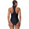 imageSpeedo Womens Swimsuit One Piece Hydraline Standard CutZip AnthraciteGlacier Grey
