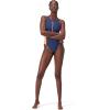 imageSpeedo Womens Swimsuit One Piece Hydraline Standard CutZip Cerulean Blue