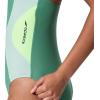 imageSpeedo Womens Swimsuit One Piece Hydraline Standard CutZip Lazy DaisyLight Green