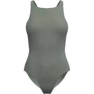 imageSpeedo Womens Swimsuit One Piece Hydraline Standard CutHigh Neck Soft Olive