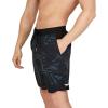 imageSpeedo Mens Swim Trunk Mid Length Redondo PrintedPromotor Anthracite