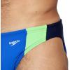 imageSpeedo Mens Swimsuit Brief Eco Flex 2 Outseam BeachstarBlock Deep SapphireScreaming Green