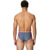 imageSpeedo Mens Swimsuit Brief Eco Flex 2 Outseam BeachstarBlock Grey LeadTropical Coral
