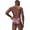 imageSpeedo Mens Swimsuit Brief Eco Flex 2 Outseam BeachstarCut Flowers Grey Lead