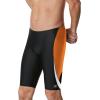 imageSpeedo Mens Swimsuit Jammer Endurance Splice Team Colors  Manufacturer DiscontinuedEdge BlackOrange