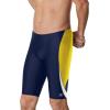 imageSpeedo Mens Swimsuit Jammer Endurance Splice Team Colors  Manufacturer DiscontinuedEdge NavyGold