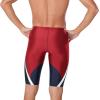 imageSpeedo Mens Swimsuit Jammer Endurance Splice Team Colors  Manufacturer DiscontinuedEdge NavyRed