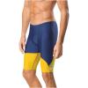 imageSpeedo Mens Swimsuit Jammer Endurance Splice Team Colors  Manufacturer DiscontinuedNavyGold Spark